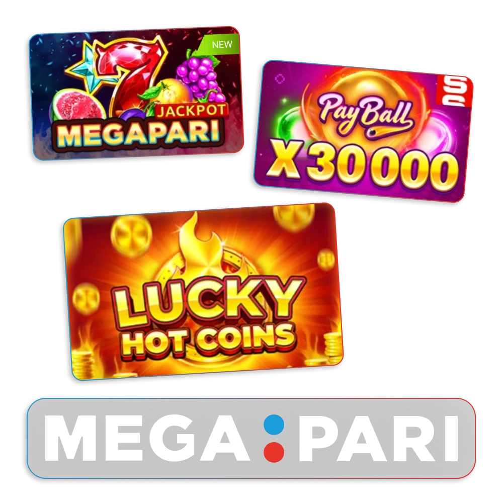 Megapari'da ishonchli provayderlardan 10 000 dan ortiq kazino o'yinlaridan bahramand bo'ling.