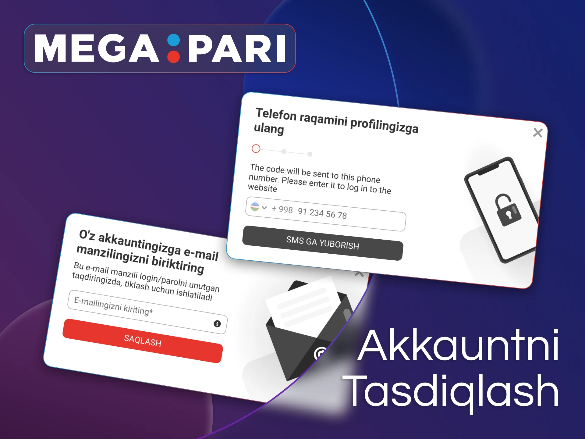 Megalotda mablag'ni yechib olishdan oldin tasdiqlash majburiy bosqichdir.