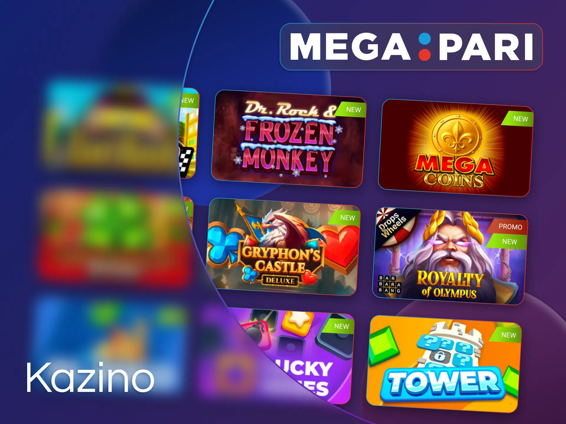 Megapari'da slot o'yinlari, stol o'yinlari va crash o'yinlaridan bahramand bo'ling.