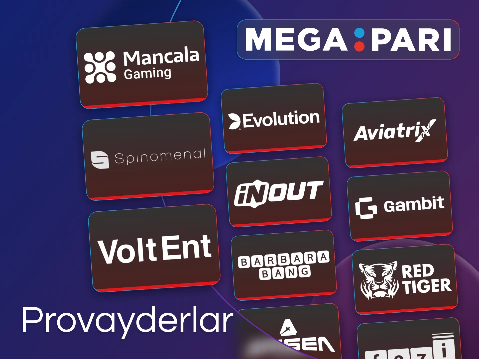 Megapari ishonchli dasturiy ta'minot ishlab chiquvchilari bilan hamkorlik qiladi.